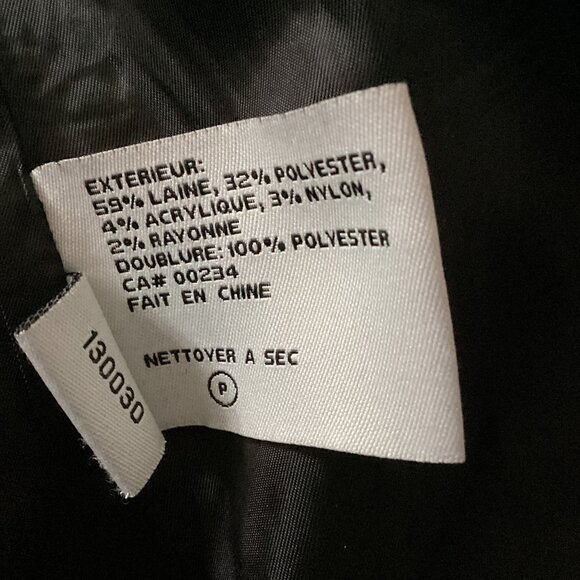 LONDON FOG Women's Wool Blend Midi Coat Sz M, Black, Tie Belt, Fall/Winter - Picture 9 of 9